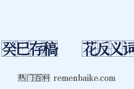 癸巳存稿·捼花反义词是什么意思的图片